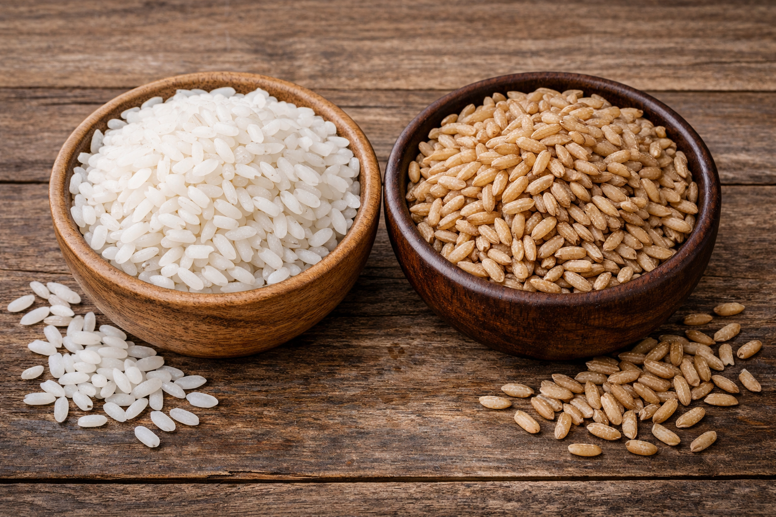 Ryż biały i ryż brązowy