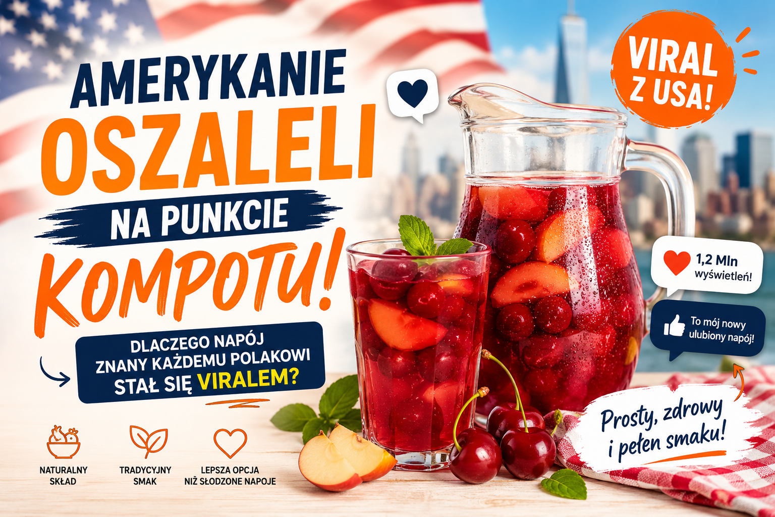 grafika wtróżniająca, dlaczego amerykanie oszaleli na punkcie kompotu?