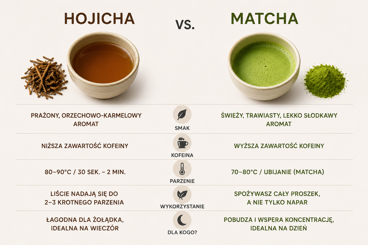 porównanie hojichy i matchy